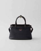 Prada Buckle small leather handbag with double belt