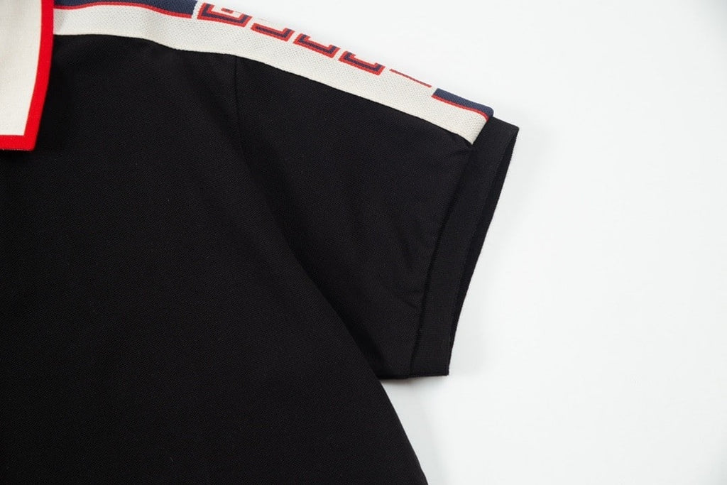 Gucci Side Stripe Logo Pique Polo