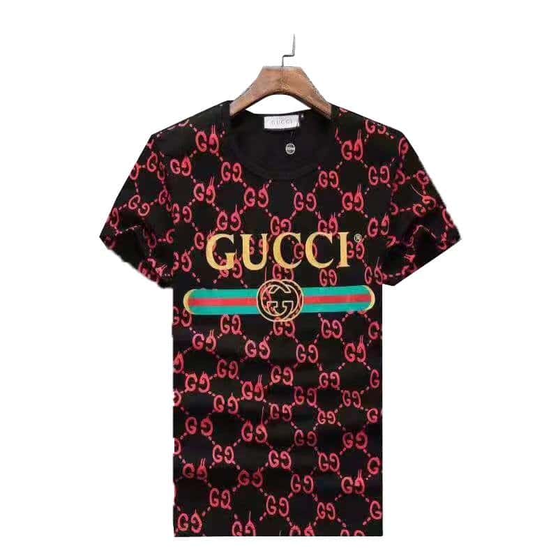 Gucci GG Printed Black Cotton T-Shirt