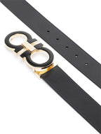 Salvatore Ferragamo black Gancini leather belt