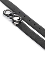Salvatore Ferragamo pebbled leather Gancini buckle belt
