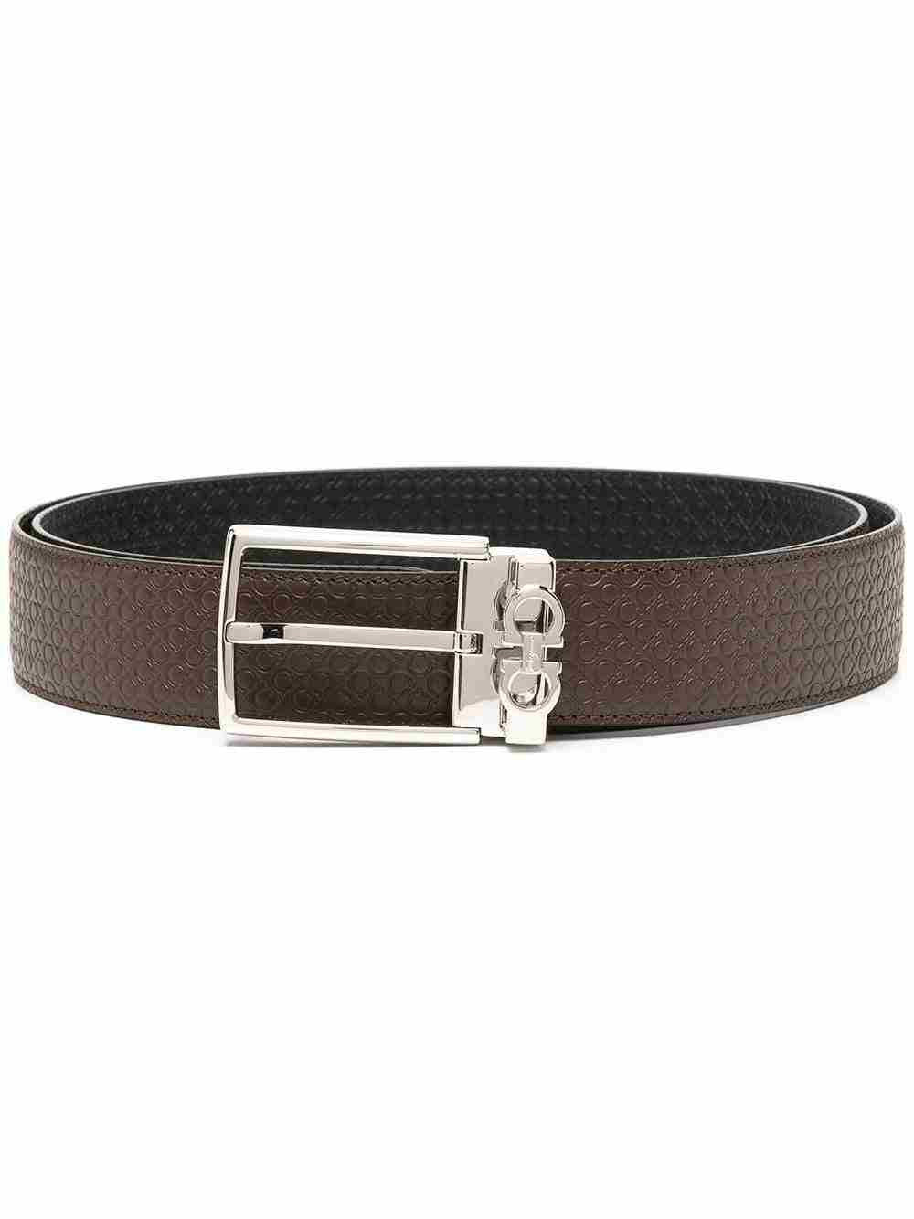 Salvatore Ferragamo debossed Gancini-motif belt