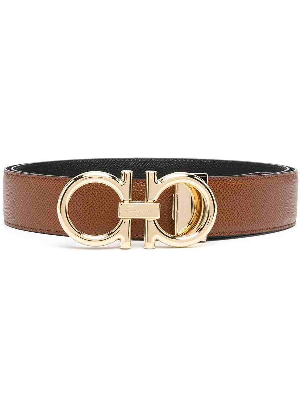 Salvatore Ferragamo logo-plaque leather belt