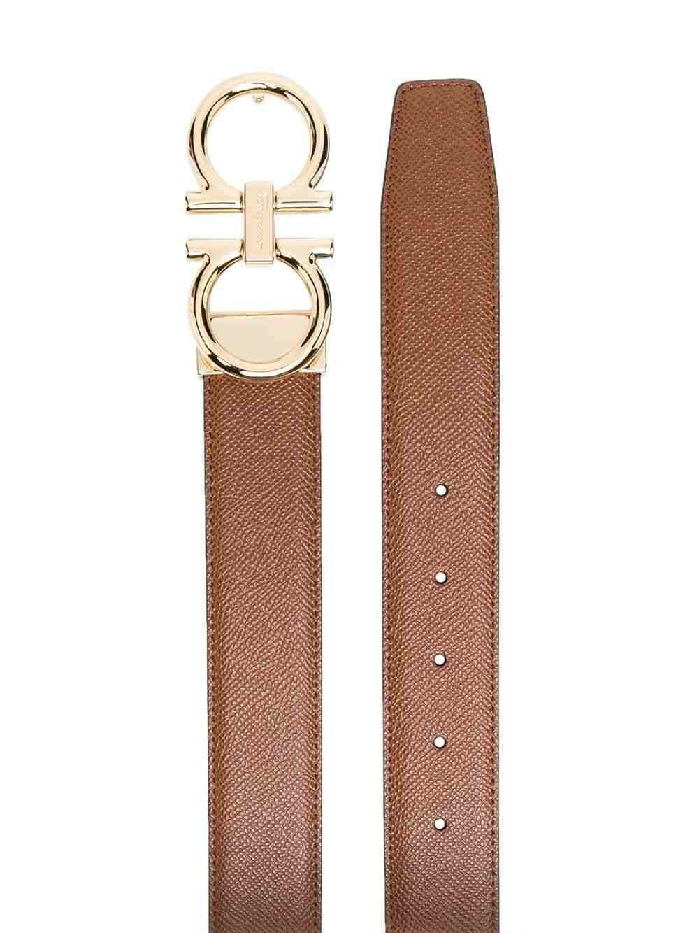 Salvatore Ferragamo logo-plaque leather belt