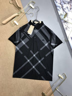 Business Lapel Cotton Polo Shirt Black