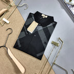 Business Lapel Cotton Polo Shirt Black