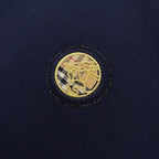 Logo Cotton Lapel Polo Shirt Blue