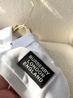 Logo Badge Cotton Polo Shirt White