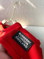 Logo Badge Cotton Polo Shirt Red