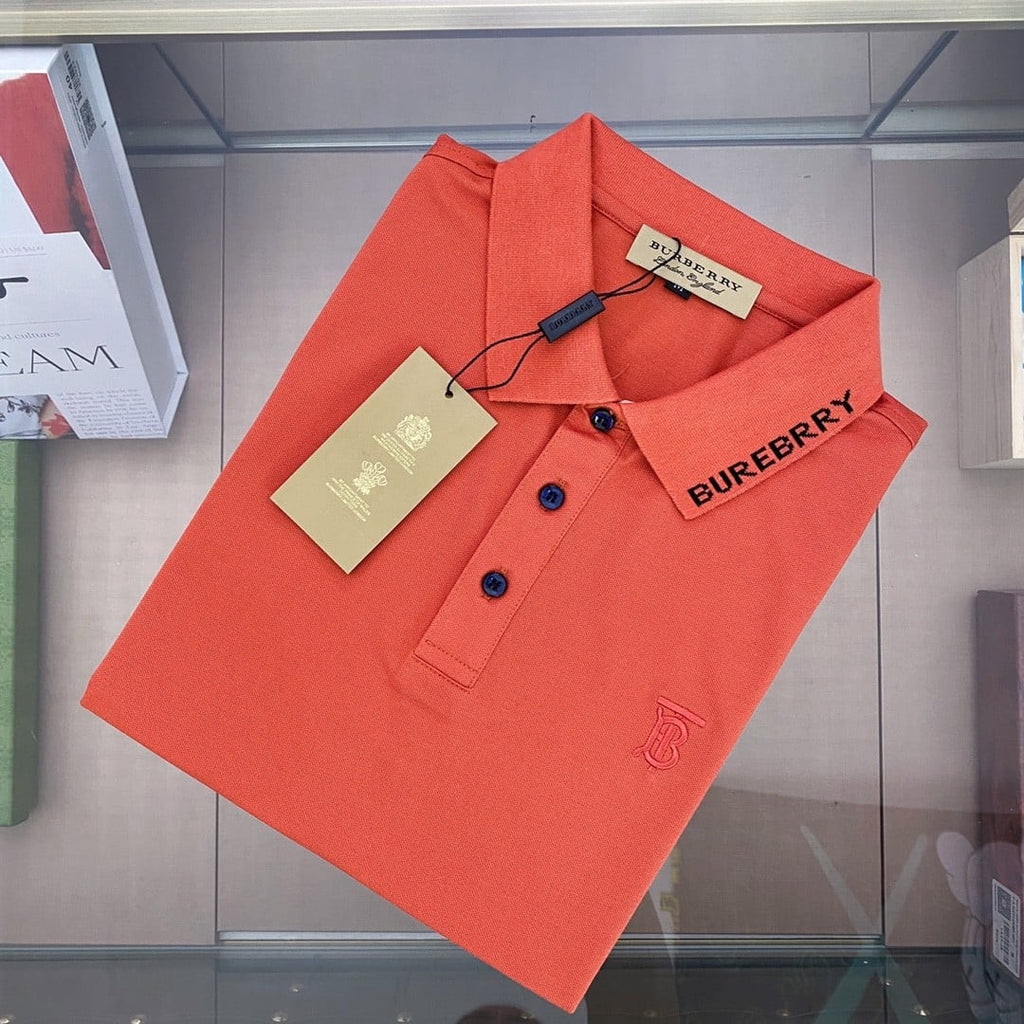 Embroidered Cotton Lapel Polo Shirt