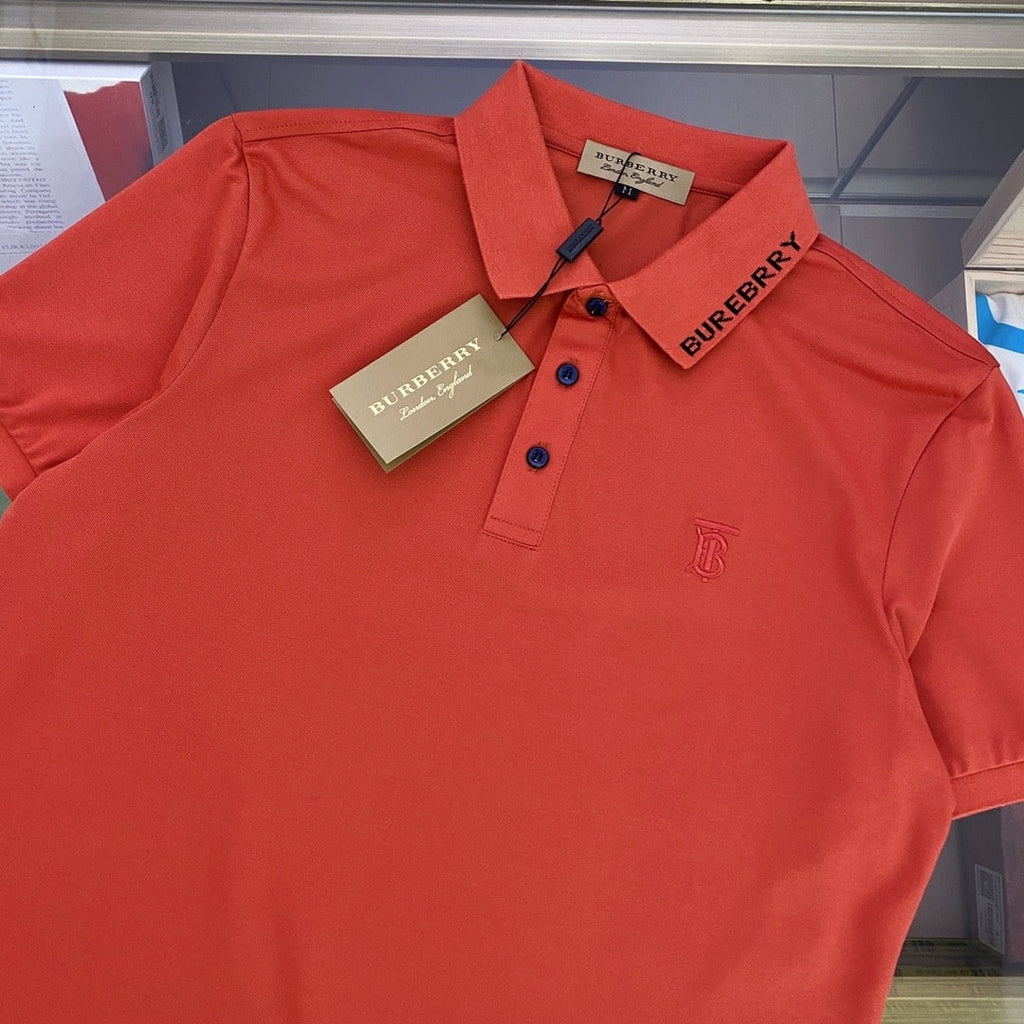 Embroidered Cotton Lapel Polo Shirt