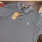 Embroidered Cotton Lapel Polo Shirt