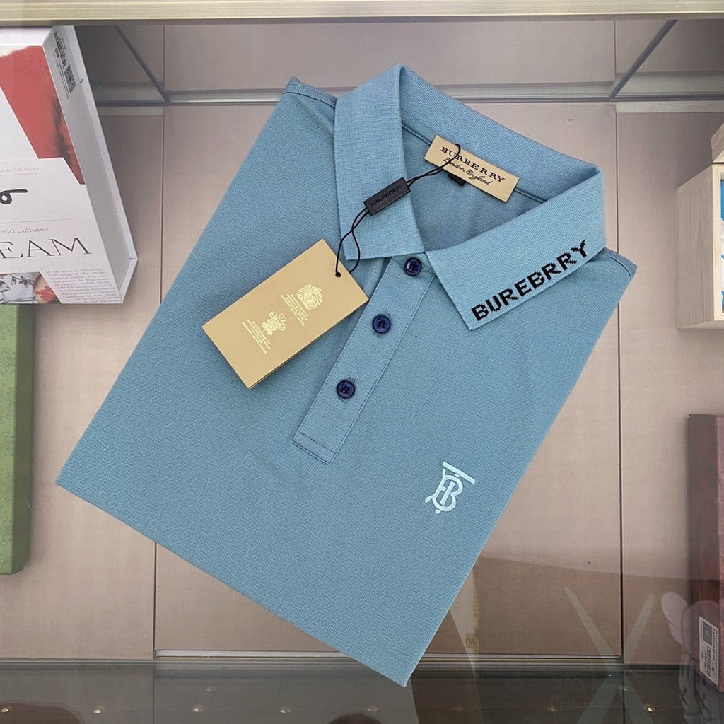 Embroidered Cotton Lapel Polo Shirt