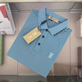 Embroidered Cotton Lapel Polo Shirt