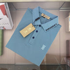Embroidered Cotton Lapel Polo Shirt