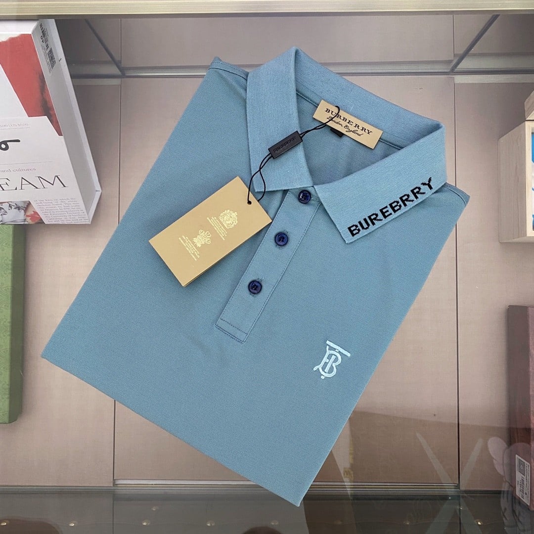Embroidered Cotton Lapel Polo Shirt