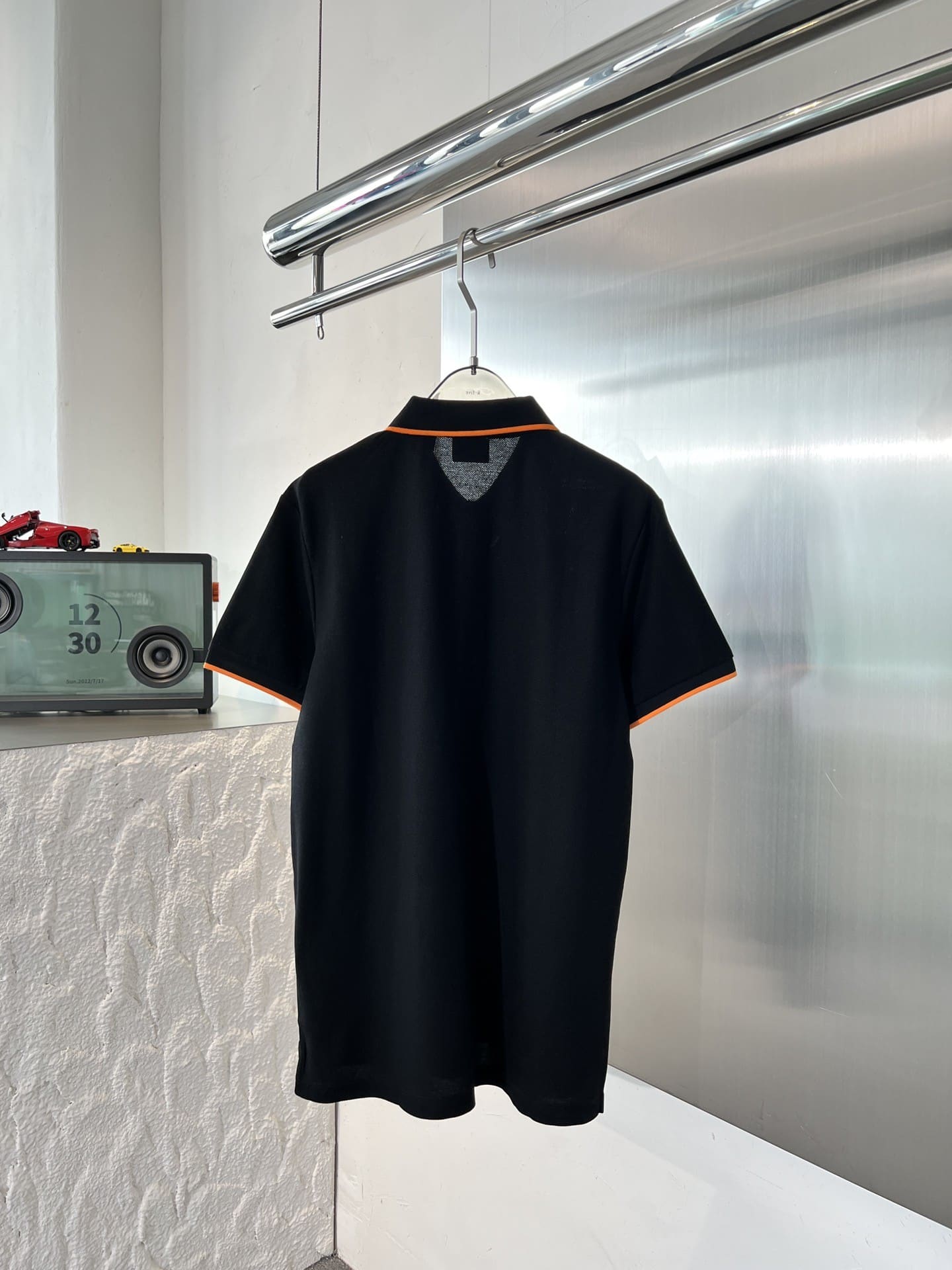 Logo capsule Cotton Piqué Polo Shirt Black