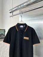 Logo capsule Cotton Piqué Polo Shirt Black
