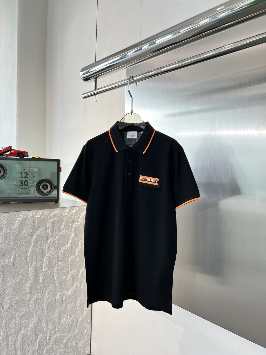 Logo capsule Cotton Piqué Polo Shirt Black