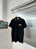 Logo capsule Cotton Piqué Polo Shirt Black