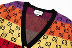PERFORATED GG COTTON MULTI COLOUR CARDIGAN