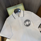 Logo Graphic Cotton Piqué Polo Shirt White
