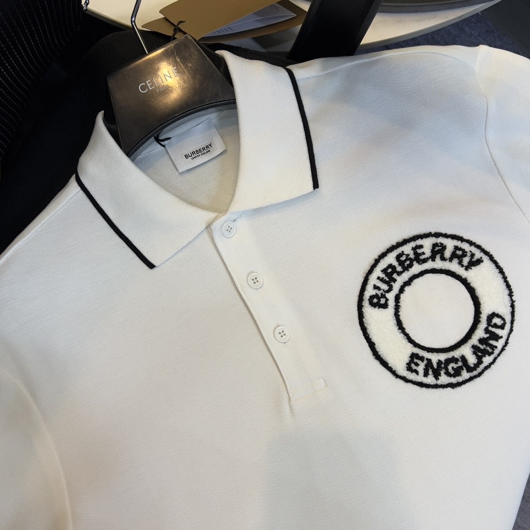 Logo Graphic Cotton Piqué Polo Shirt White
