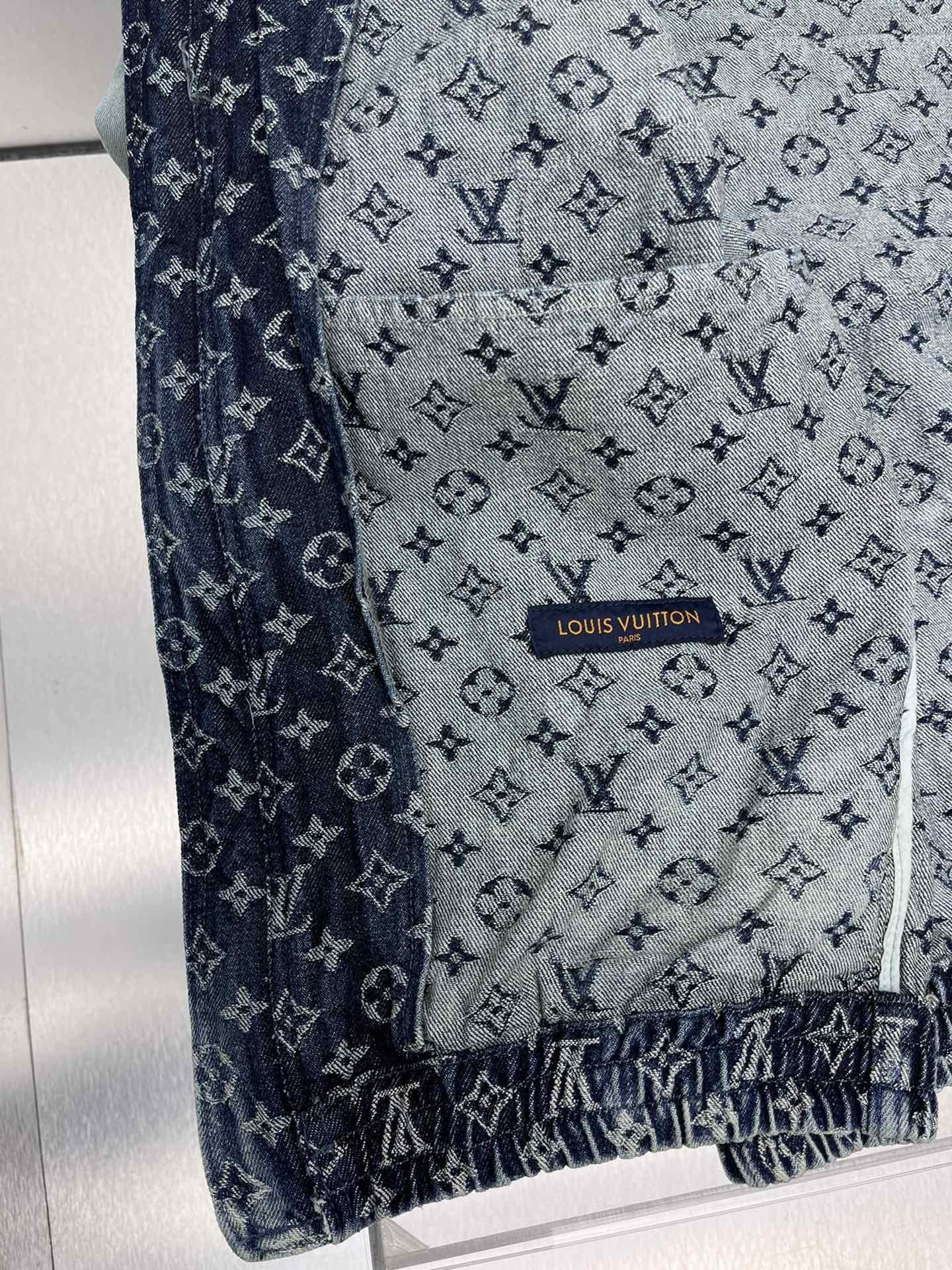 Monogram Patchwork Denim Hoodie