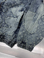 Monogram Patchwork Denim Hoodie