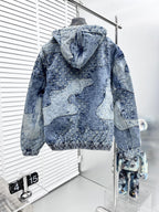 Monogram Patchwork Denim Hoodie