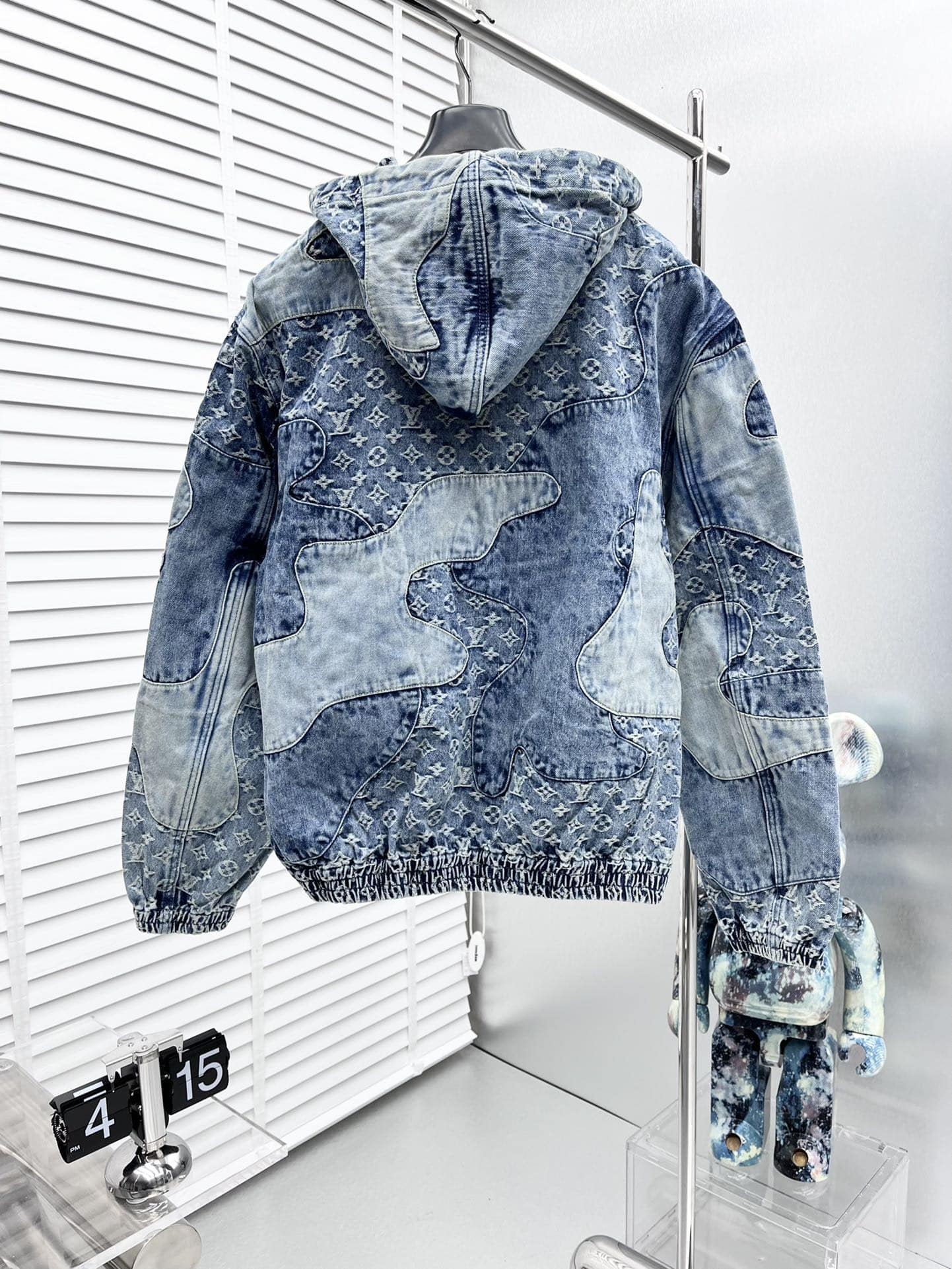 Monogram Patchwork Denim Hoodie