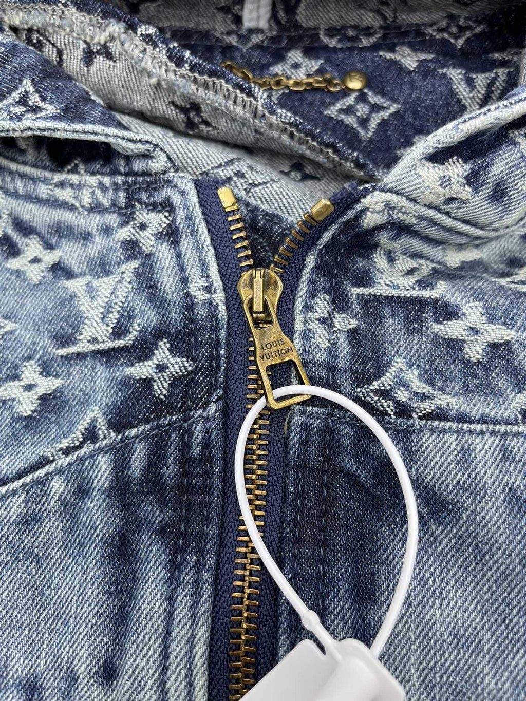 Monogram Patchwork Denim Hoodie