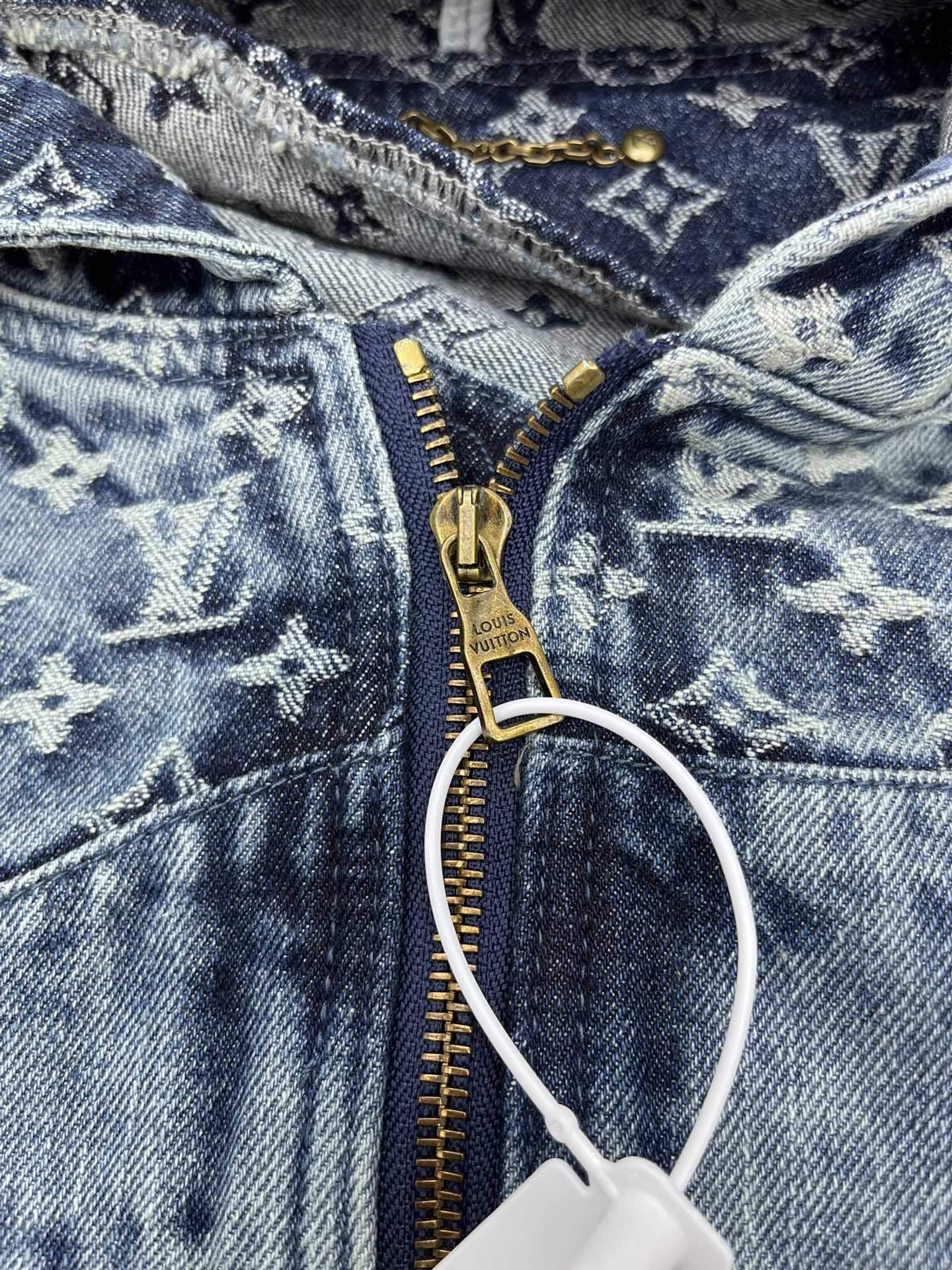 Monogram Patchwork Denim Hoodie