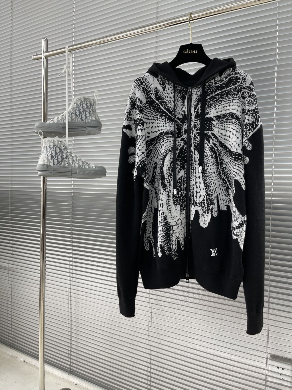 LV x YK Psychedelic Flower Zipped Hoodie