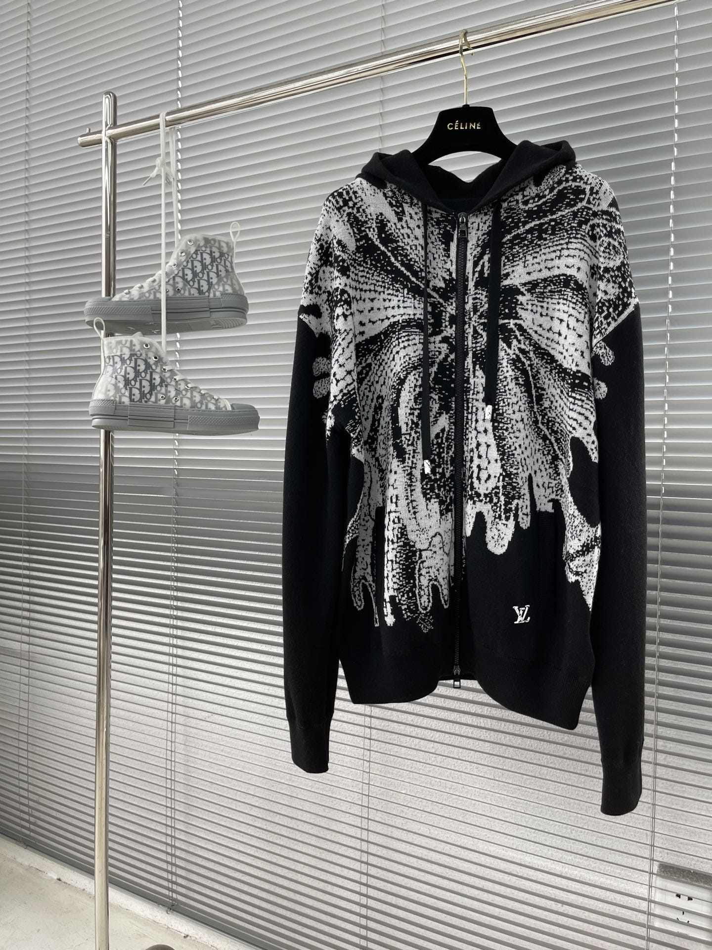 LV x YK Psychedelic Flower Zipped Hoodie