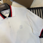 Burberry Collar Cotton Polo Shirt White