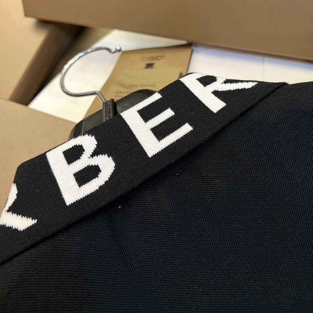 Burberry Collar Cotton Polo Shirt Black