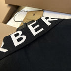 Burberry Collar Cotton Polo Shirt Black