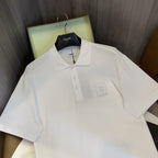 New Collar Cotton Polo Shirt White