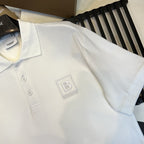 New Collar Cotton Polo Shirt White