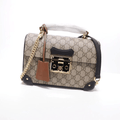 Gucci Padlock GG small bamboo shoulder bag