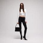 Cropped cotton poplin shirt
