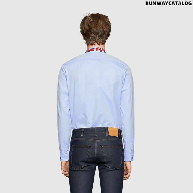 Gucci Oxford Duke Shirt With Snake
