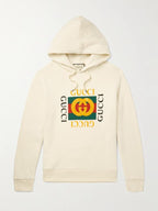 Gucci Logo-Print Cotton-Jersey Hoodie