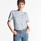 Aquarelle Monogram Eyelet T-Shirt