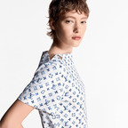 Aquarelle Monogram Eyelet T-Shirt