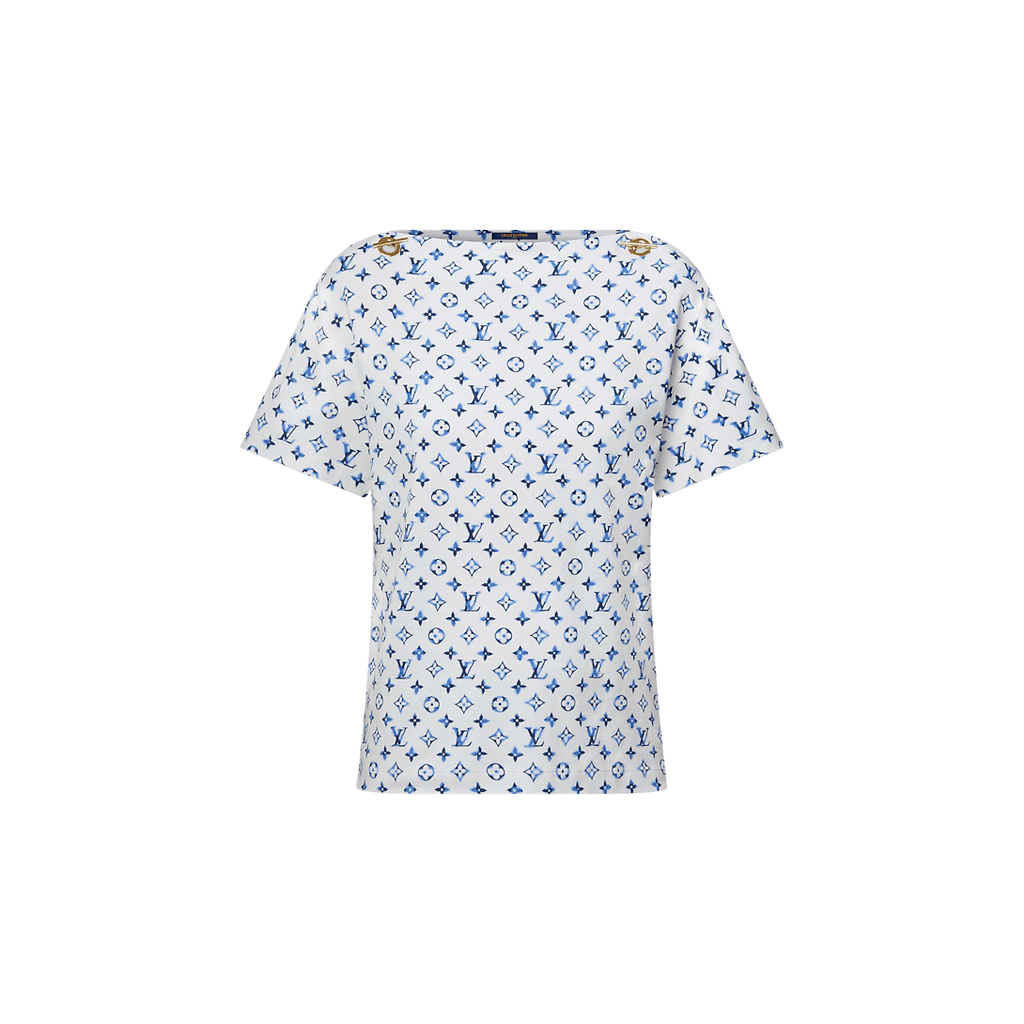 Aquarelle Monogram Eyelet T-Shirt