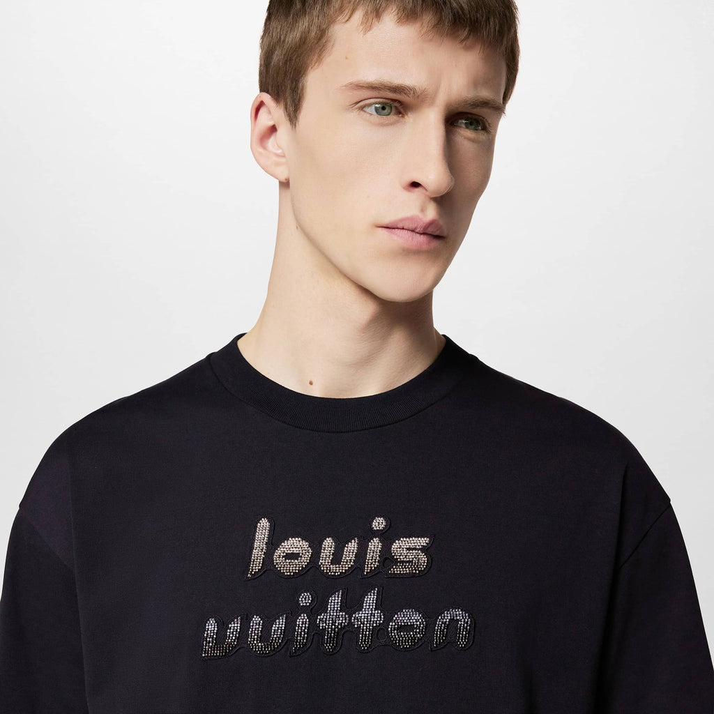 Bead-Embroidered Cotton T-Shirt