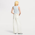 Contrast Stitch Utility Jeans