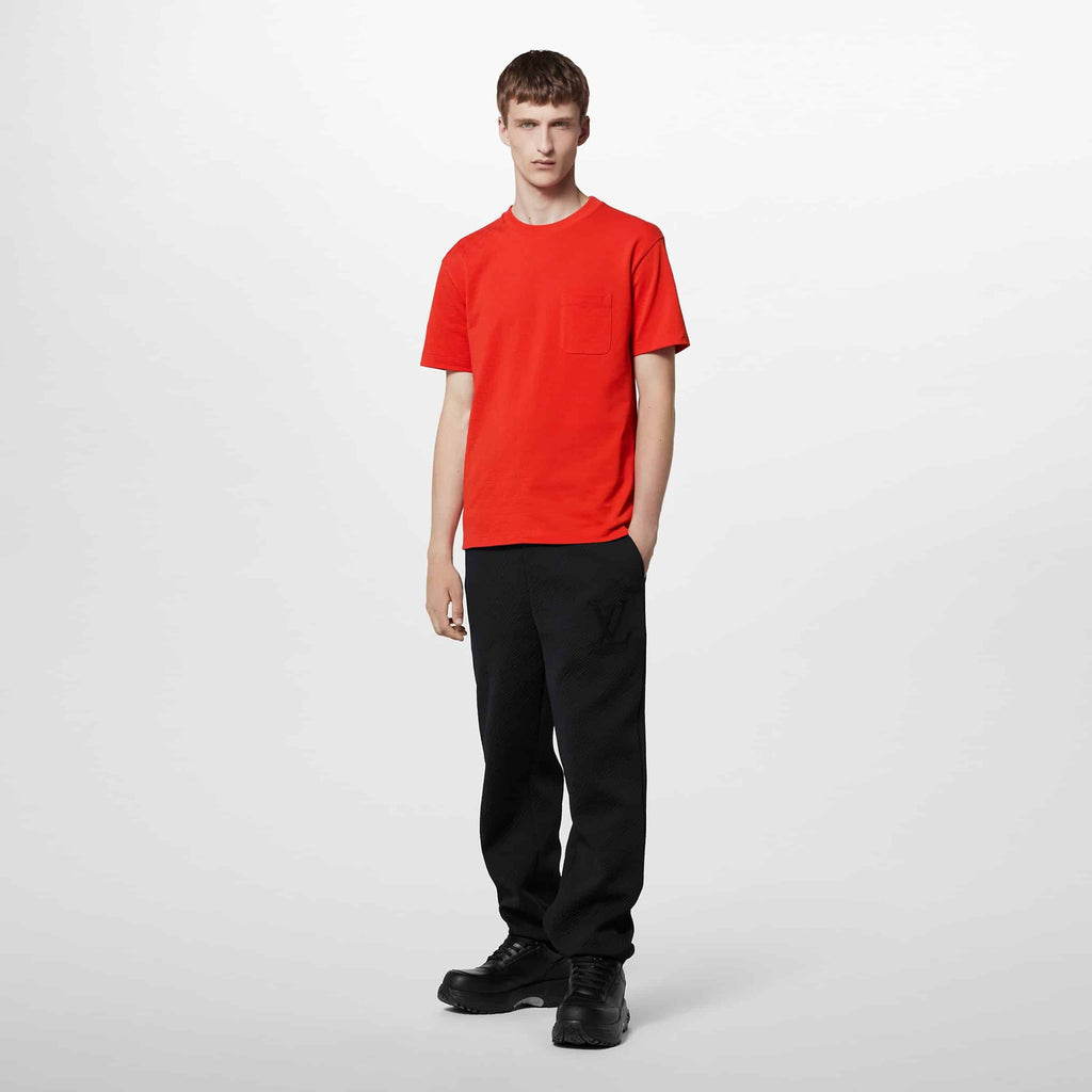 Cotton Half Damier Pocket T-Shirt
